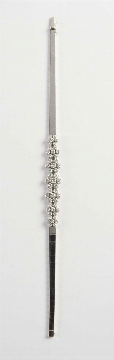 Bracciale con diamanti  - Auction Silver, Clocks and Jewels - Cambi Casa d'Aste