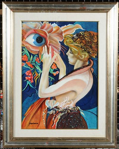 Didier Leone Garianojeune Fille Et Orchidees