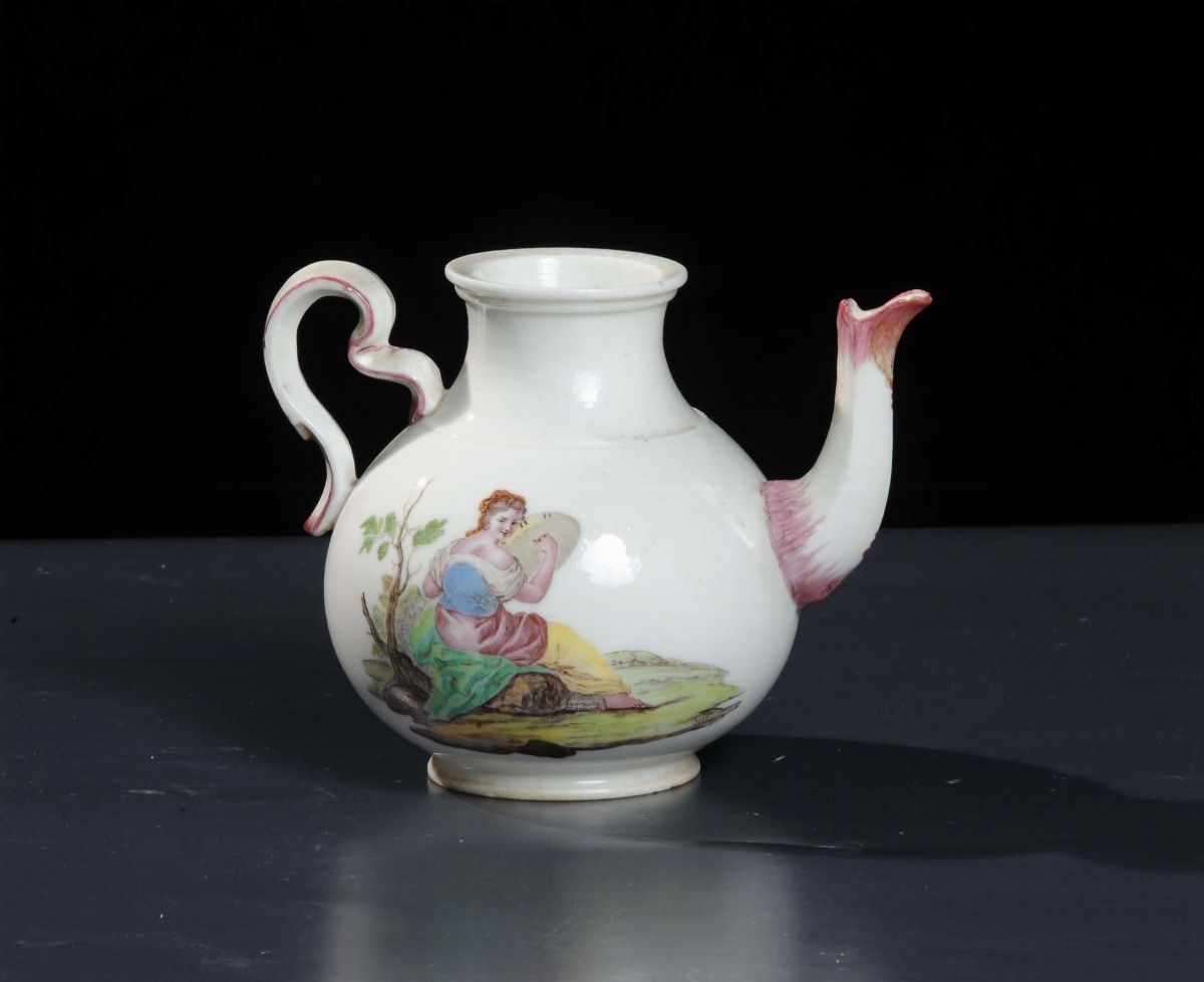 Teiera in Porcellana, Napoli Real Fabbrica di Capodimonte, Metˆ XVIII Secolo