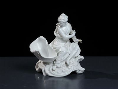 Gruppo Saliera in Porcellana Bianca, Meissen XVIII-XIX Secolo