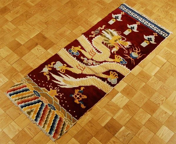 Tappeto cinese da colonna, XX secolo 