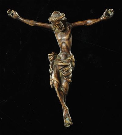 Piccolo Bronzo Raffigurante Cristo Crocifisso, XV Secolo