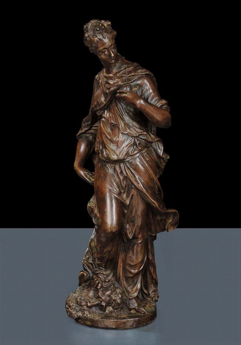 Bronzo raffigurante Giuditta, XVII secolo  - Auction Old Paintings and Furnitures - Cambi Casa d'Aste