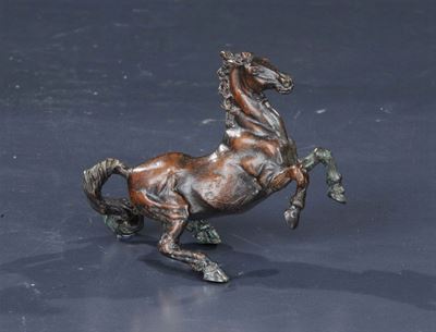 Bronzo Raffigurante Cavallo Imbizzarrito, XVIII Secolo