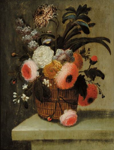 Scuola del XVIII Secolonatura Morta con Vaso di Fiori
