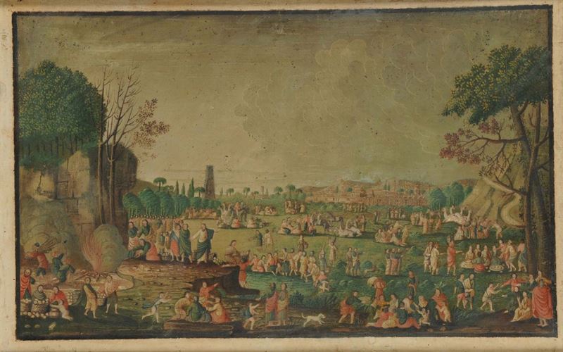 Scuola del XVIII secolo Le nozze di Cana  - Asta Antiquariato e Dipinti Antichi - Cambi Casa d'Aste