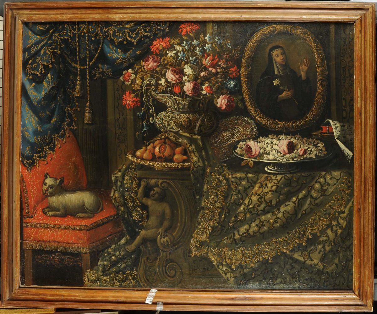 Scuola del XVIII Secolonature Morte con Vasi di Fiori