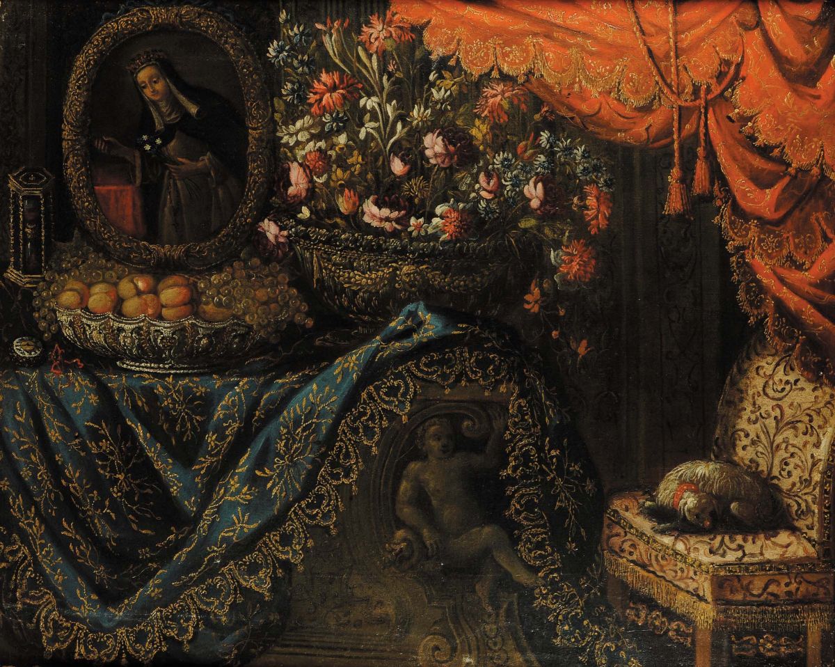 Scuola del XVIII Secolonature Morte con Vasi di Fiori