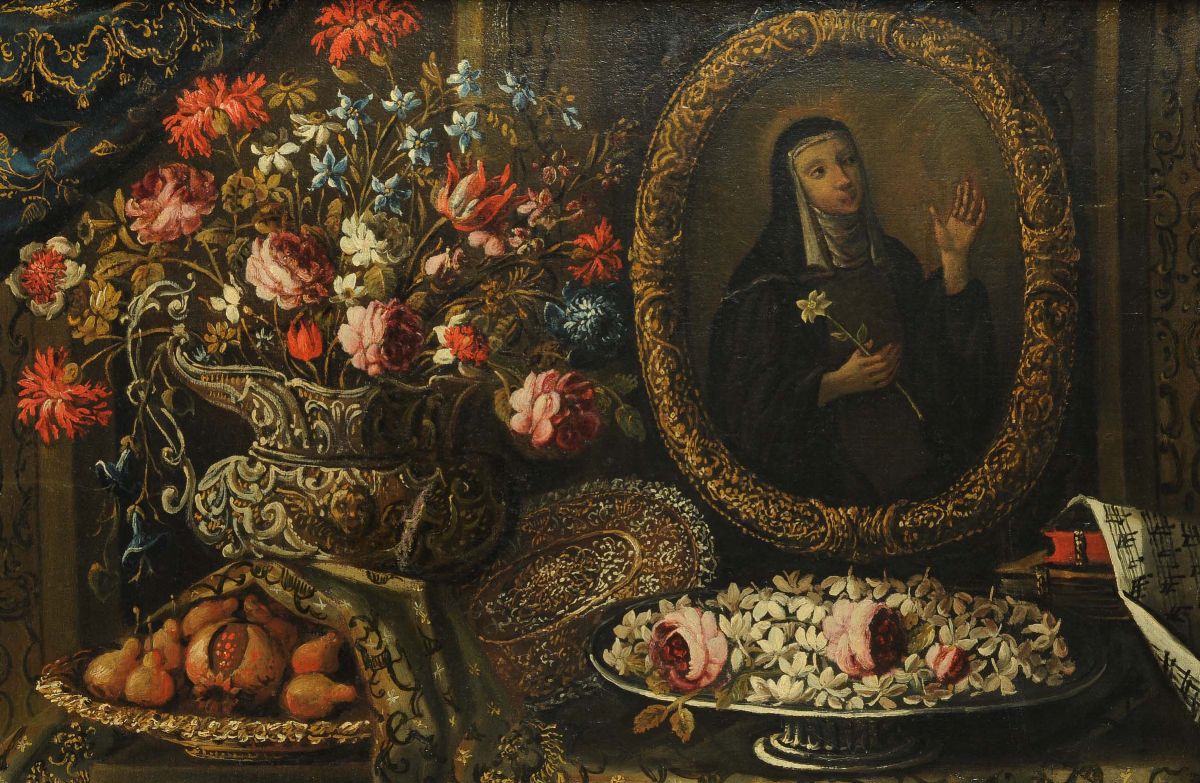 Scuola del XVIII Secolonature Morte con Vasi di Fiori