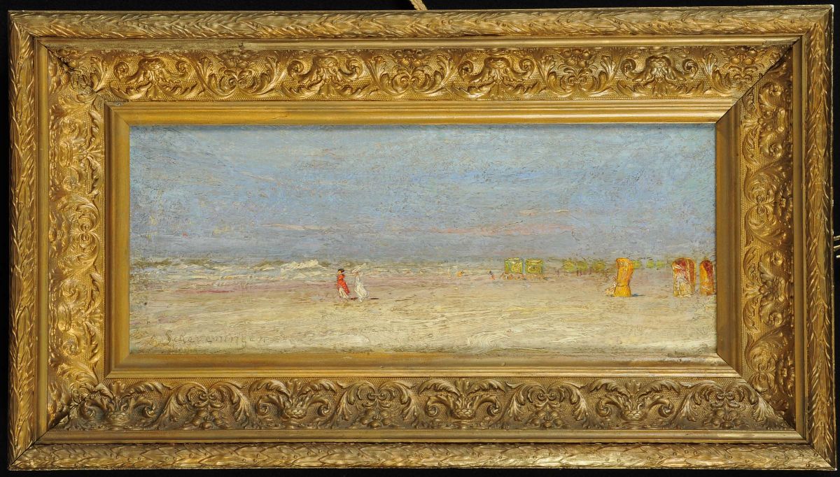 Scuola Francese Fine XVIII Secolomarina con Figure