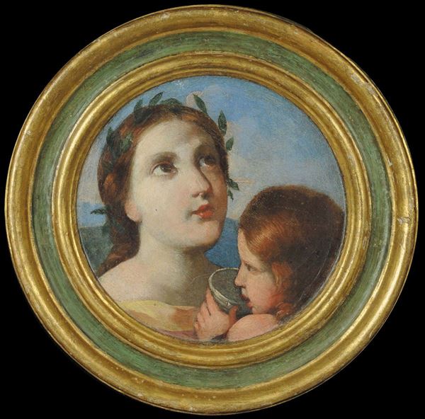 Scuola del XVIII secolo Madre con bambino