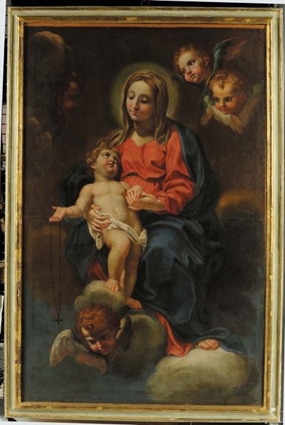 Scuola del XVII Secolomadonna con Putti