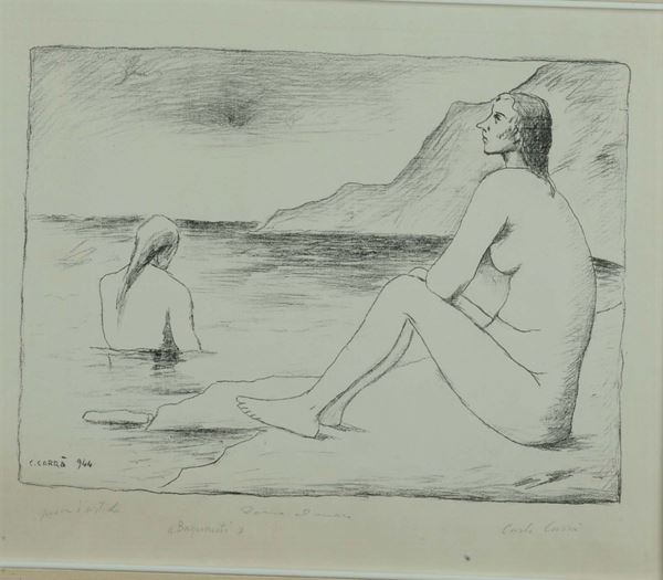 Carlo Carrˆ (1881-1966) Donne al mare, 1944