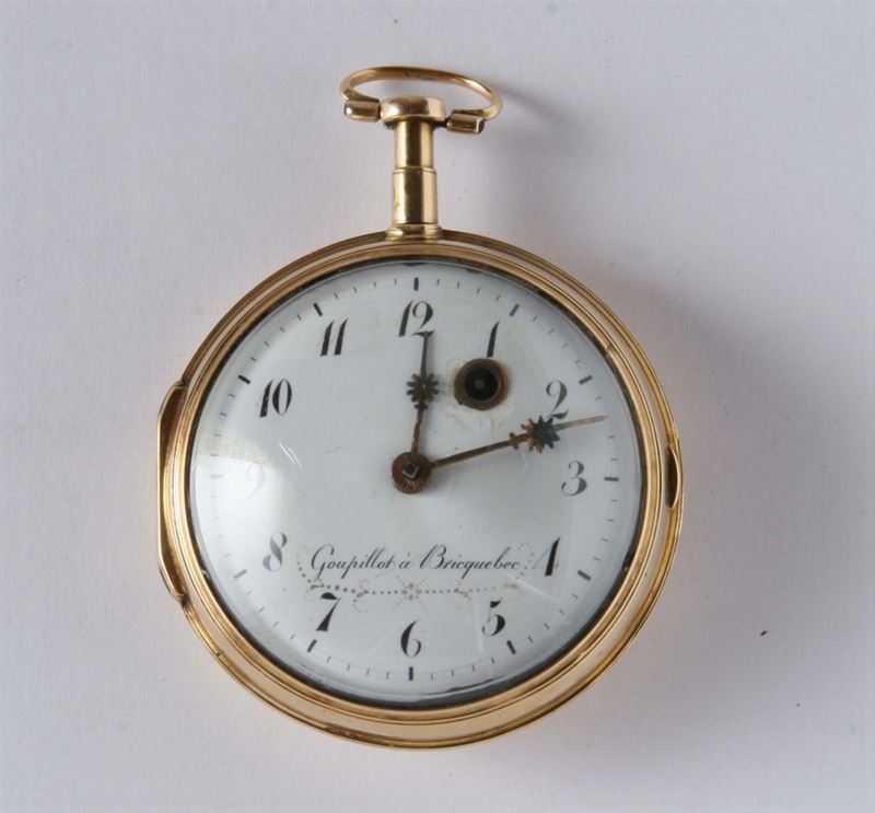 Orologio da tasca Bricquebec & Goupillor. Francia 1810-1820  - Asta Gioielli, Argenti ed Orologi Antichi e Contemporanei - Cambi Casa d'Aste