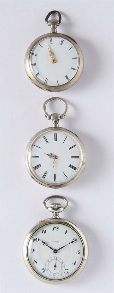 Tre Orologi da Tasca da Uomo