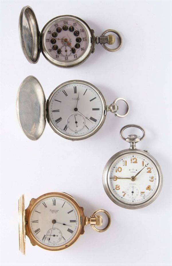 Quattro orologi da tasca da uomo