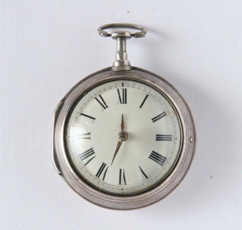 Orologio da tasca Miles Patrick. 1750 circa  - Auction Silver, Clocks and Jewels - Cambi Casa d'Aste
