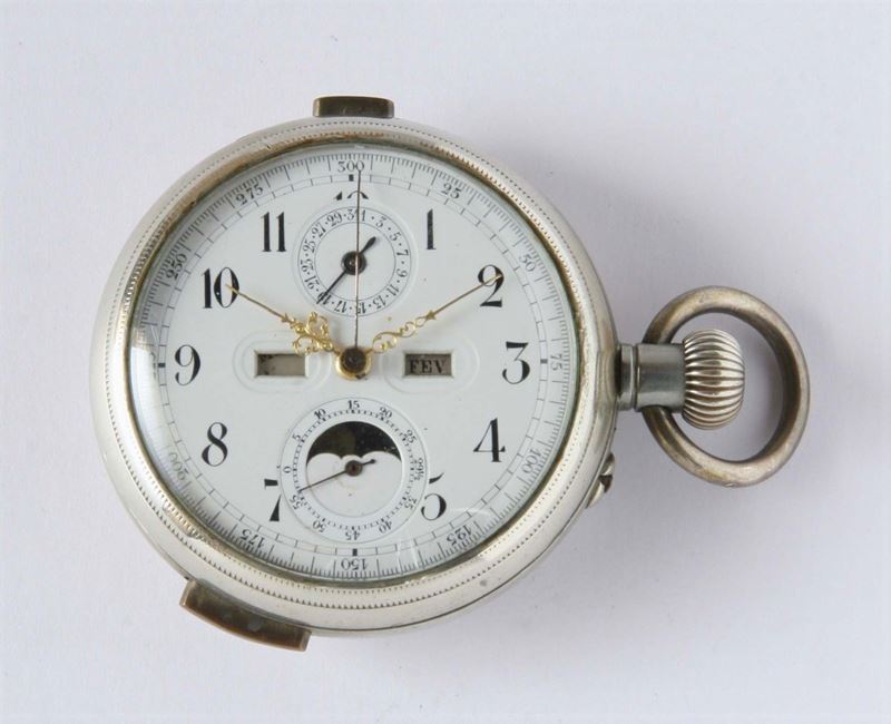 Orologio cronometro da tasca  - Asta Gioielli, Argenti ed Orologi Antichi e Contemporanei - Cambi Casa d'Aste