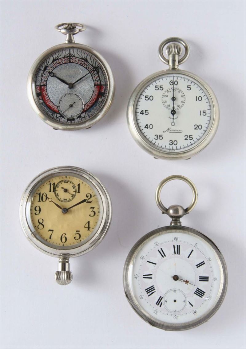Quattro orologi da tasca  - Auction Silver, Clocks and Jewels - Cambi Casa d'Aste