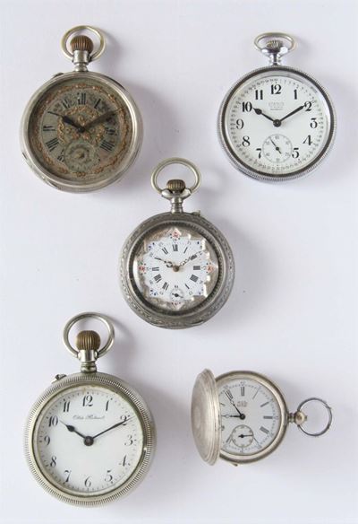 Cinque Orologi da Tasca da Uomo