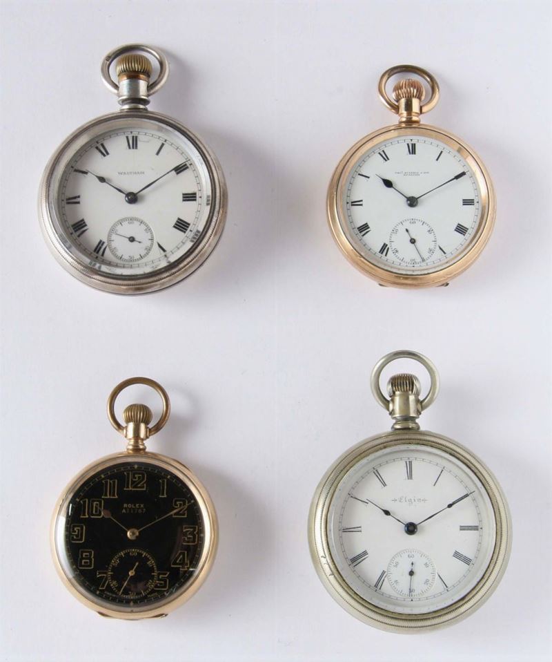 Quattro orologi da tasca da uomo  - Asta Gioielli, Argenti ed Orologi Antichi e Contemporanei - Cambi Casa d'Aste