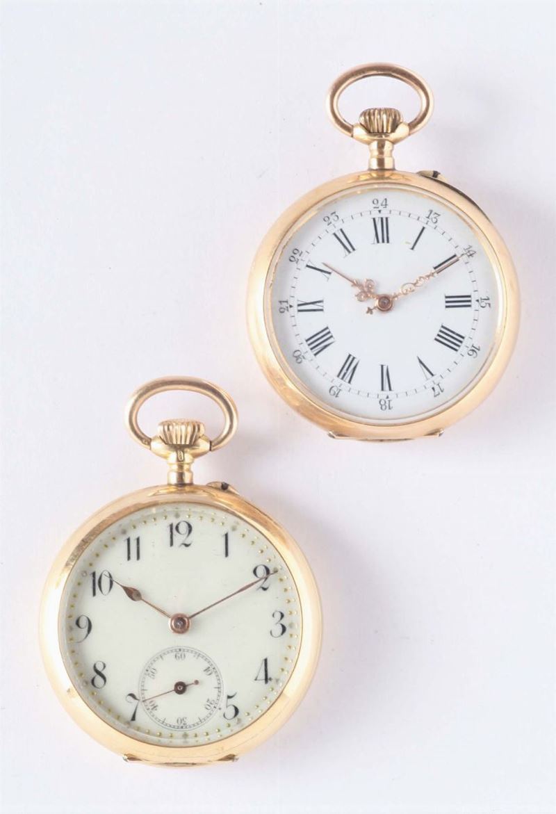 Due orologi da tasca  - Asta Gioielli, Argenti ed Orologi Antichi e Contemporanei - Cambi Casa d'Aste