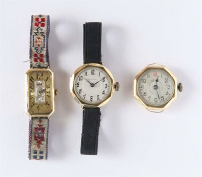 Tre Orologi da Polso da Signora in Oro 18kt