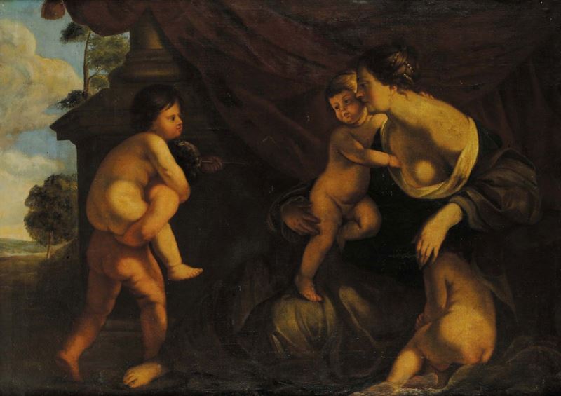 Scuola del XVIII secolo Caritˆ romana  - Asta Antiquariato e Dipinti Antichi - Cambi Casa d'Aste