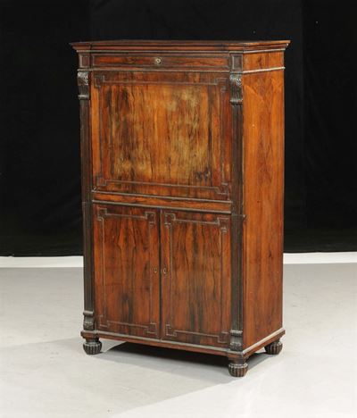Secretaire Lastronato in Palissandro, XIX Secolo