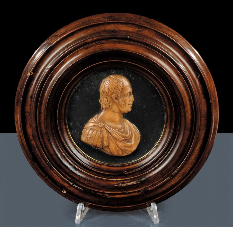 Altorilievo in cera raffigurante Ferdinando IV, XIX secolo  - Auction Old Paintings and Furnitures - Cambi Casa d'Aste