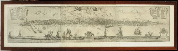 Stampa raffigurante veduta di Genova, XVIII secolo