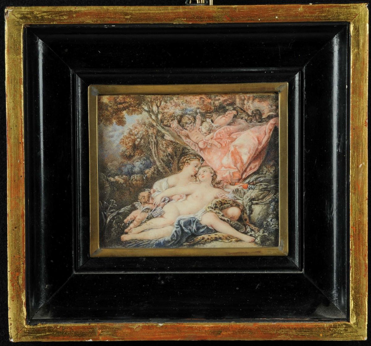 Coppia di Miniature su Avorio, da Boucher