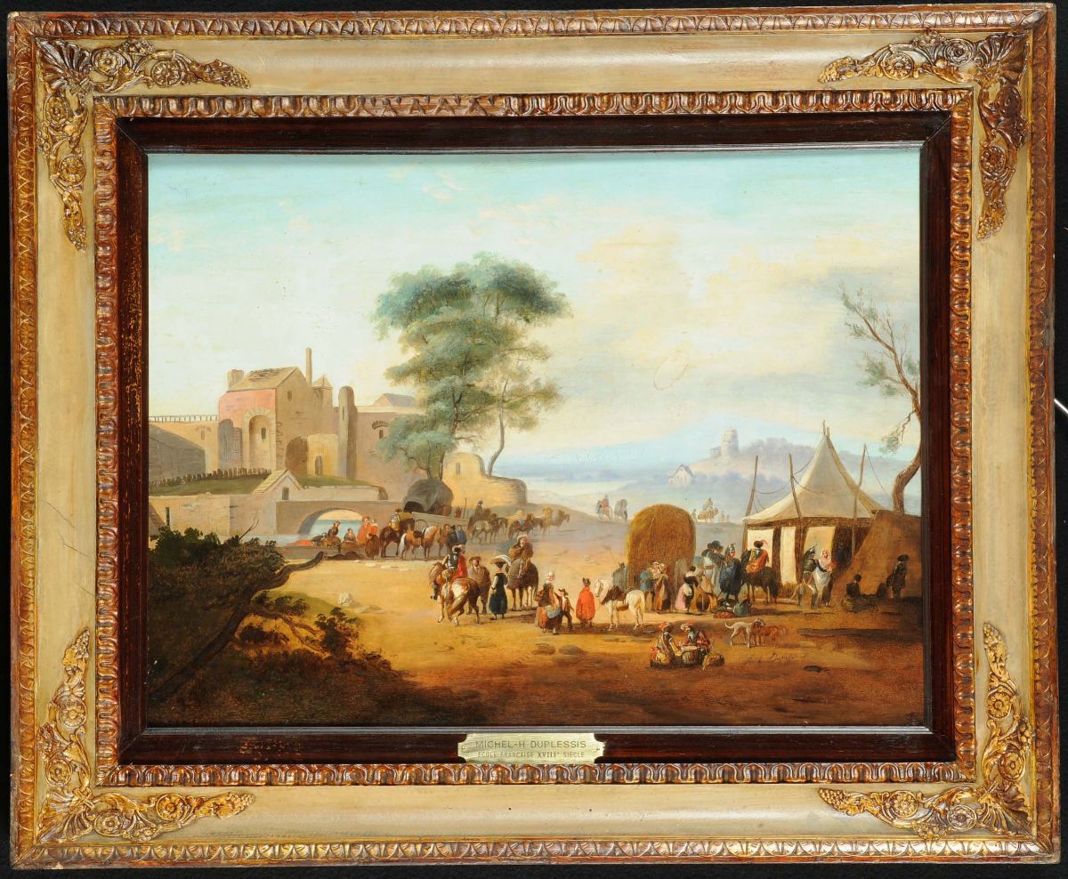 Michel H Duplessis (1701-1799)paesaggio con Figurepaesaggio con Figure