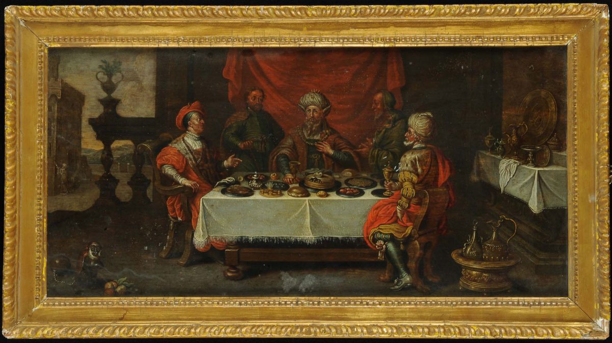 David Teniers (1610-1690), Cerchia Diconvivio di Re Mida