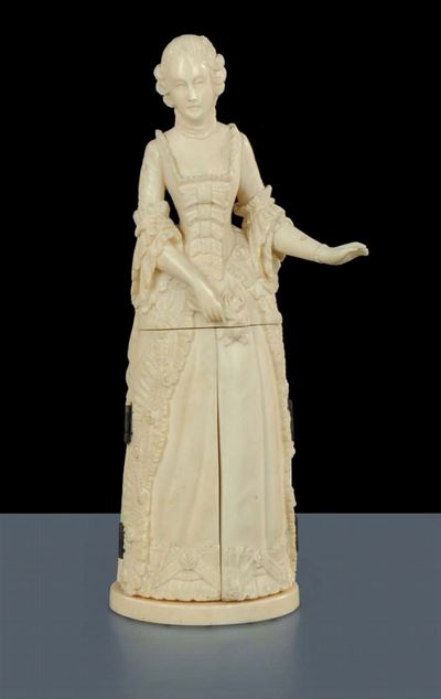 Scultura in Avorio Raffigurante Maria Antonietta, Francia XIX Secolo