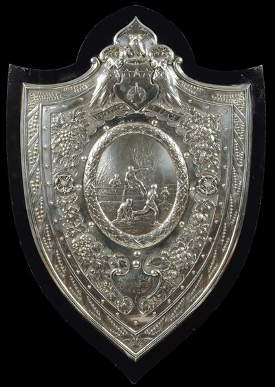 Grande Stemma in Argento Sbalazato ed Inciso, Bolli Argentiere Cittˆ di Londra 1895
