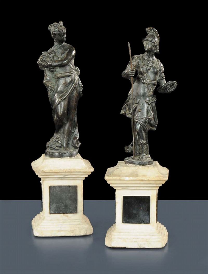 Tiziano Aspetti (1559-1607), attribuito a Minerva e Demetra  - Auction Old Paintings and Furnitures - Cambi Casa d'Aste