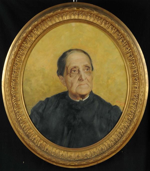 Filippo Omegna (1881-1948) Ritratto maschileRitratto femminile