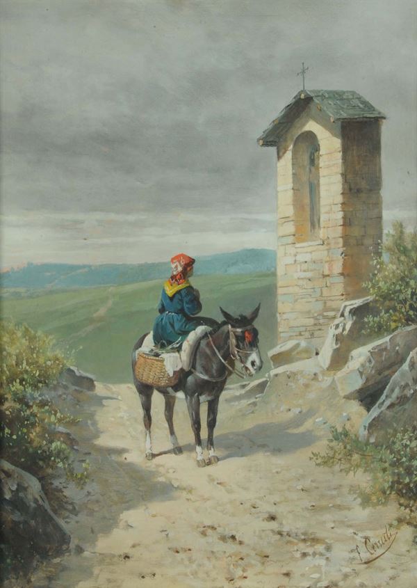 F Cerruti Contadina con asinello