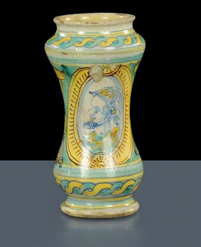 Albarello in Maiolica, Sicilia XVII Secolo