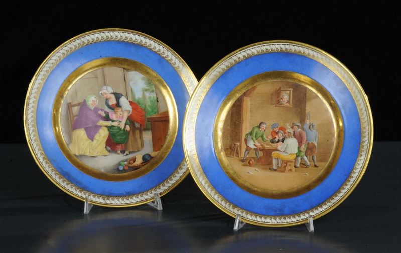 Coppia di piatti Dagoty, XIX secolo  - Auction Old Paintings and Furnitures - Cambi Casa d'Aste