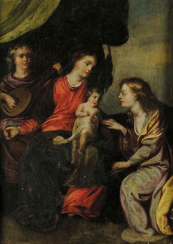 Scuola del XVIII secolo Nozze mistiche di Santa Caterina