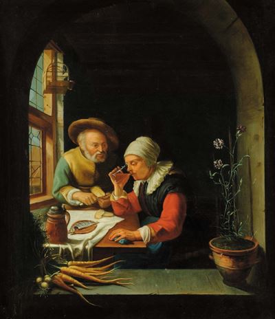 Franz Van De Mieris (1635-1681), Copia Dascena D'interno