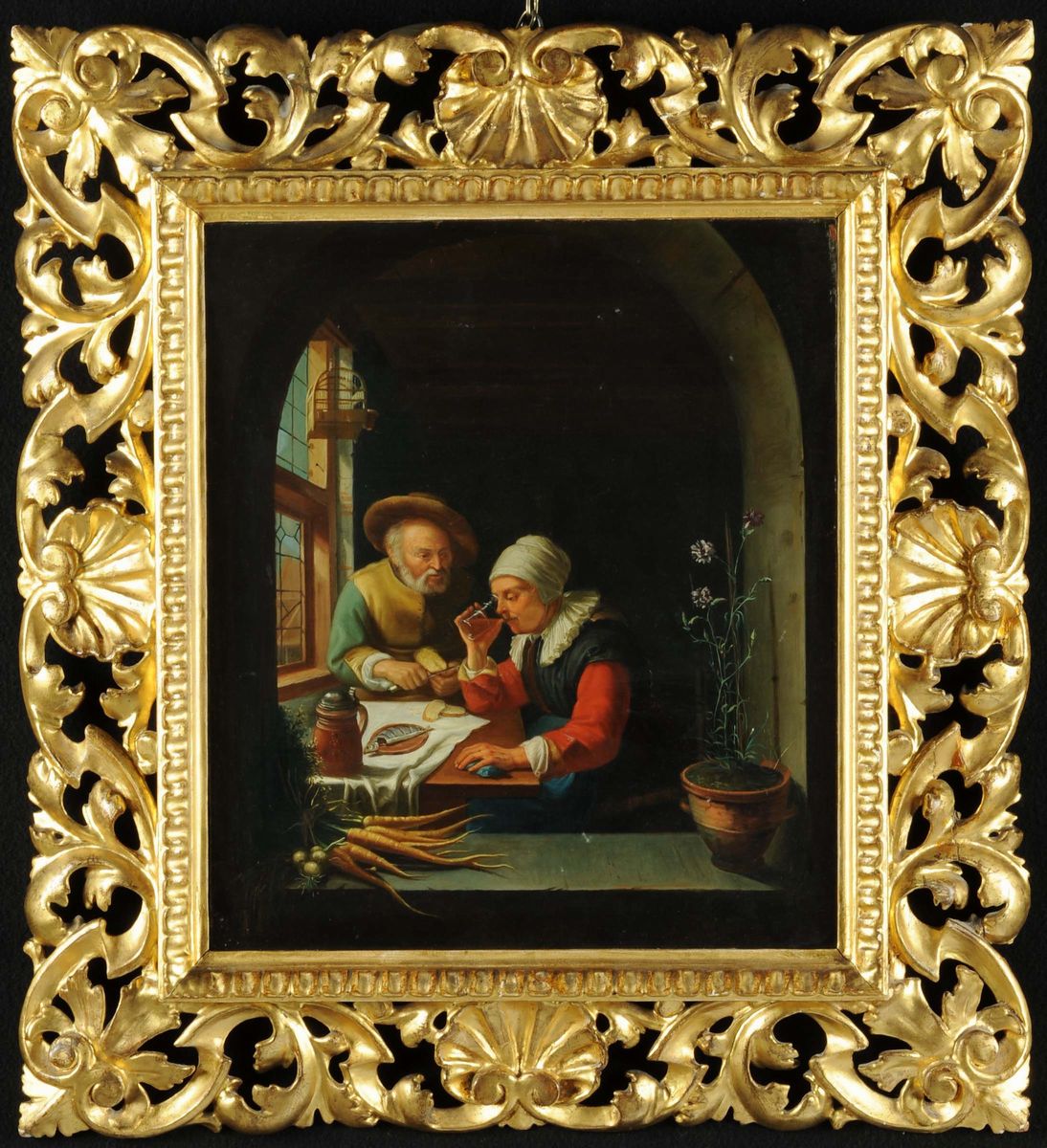 Franz Van De Mieris (1635-1681), Copia Dascena D'interno