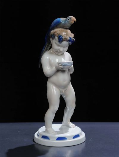 Rosenthal - Liebermannputto con Pappagallo