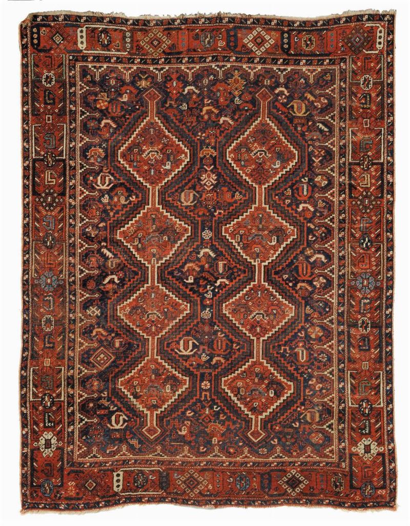 Tappeto Sud-Persia Qashqai, fine XIX secolo  - Auction Ancient Carpets - Cambi Casa d'Aste