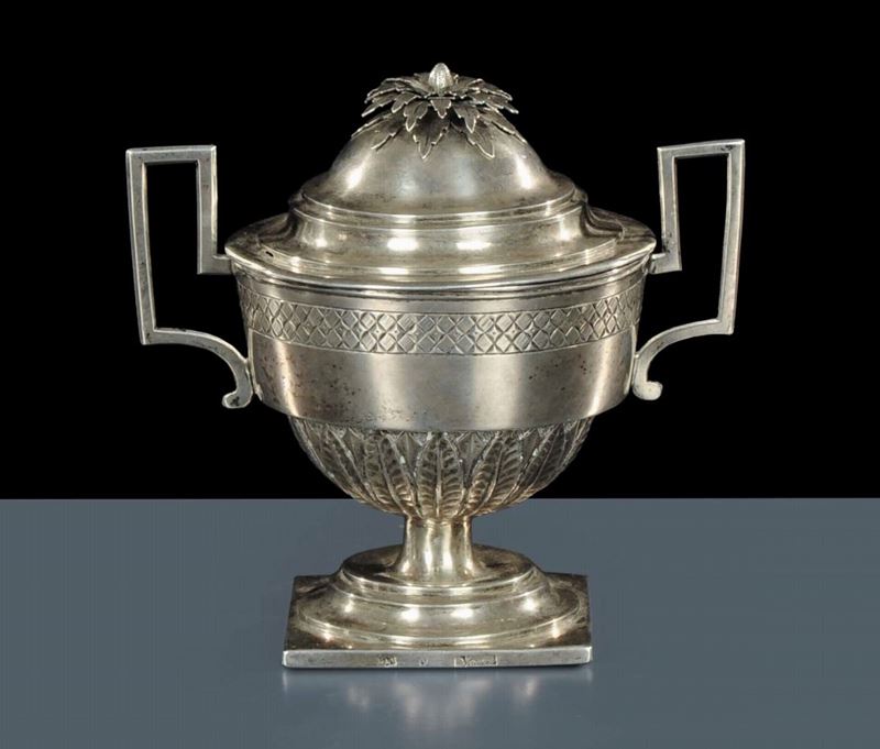 Zuccheriera in argento, Parigi 1798  - Asta Gioielli, Argenti ed Orologi Antichi e Contemporanei - Cambi Casa d'Aste