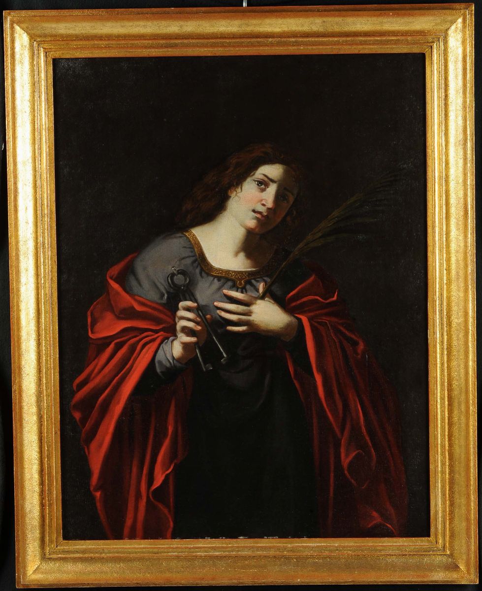 Caravaggesco Francese Attivo a Roma Inizi XVII Secolo (nicolas Regnier?)figura di Santa