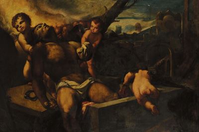 Anonimo del XIX Secolo (seguace del Pordenone)cristo Sorretto dagli Angeli