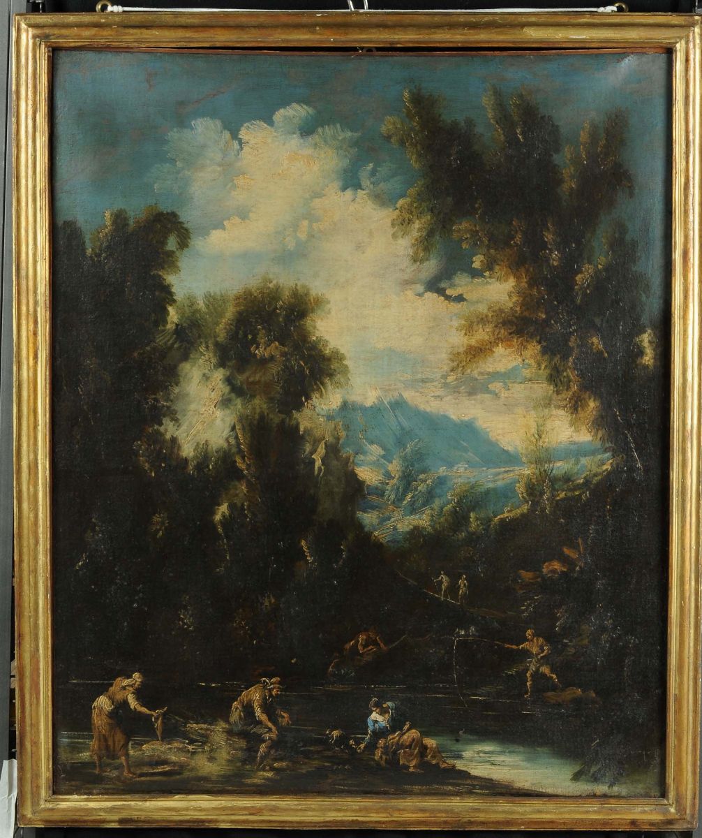 Antonio Francesco Peruzzini (1643-1724)paesaggio con Figure
